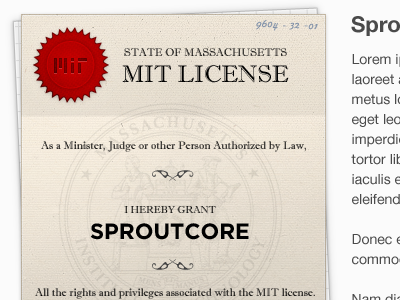 MIT License license paper
