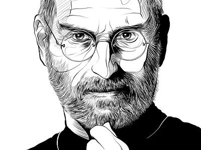 Steve Jobs apple cintiq computer face glasses imac ipad iphone ipod mac portrait