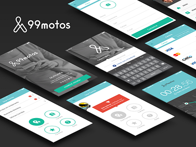 99motos - IOS 3g alert app cards delivery ios login morotclycle order slide menu tracker