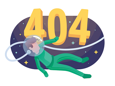 Scup - 404 404 astronaut cable design error illustration illustrator light man scup stars vector. space