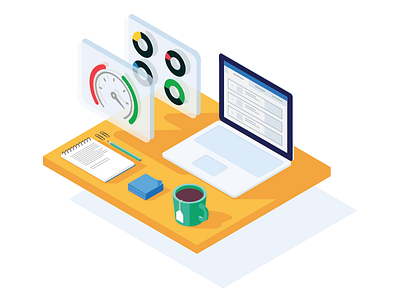 Dashboard Table dashboard graphics illustration isometric mac note panel postit scup sprinklr table tea