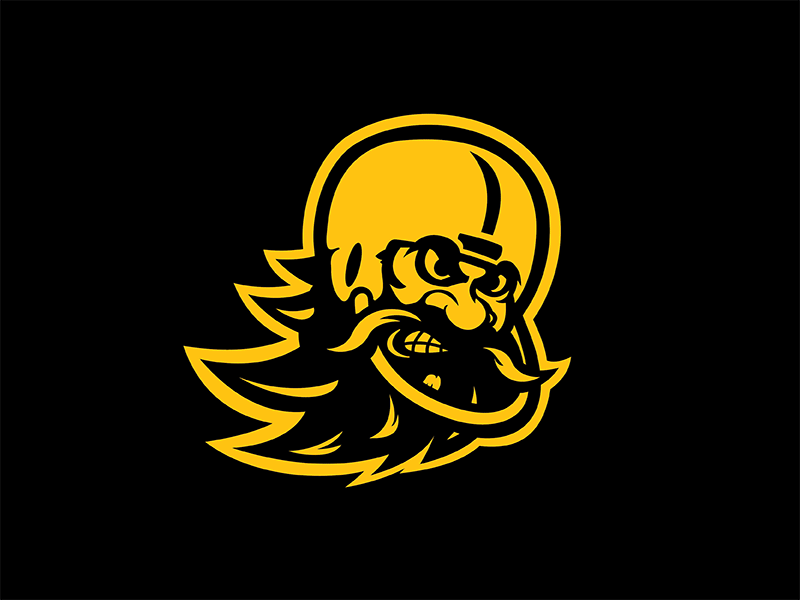 The Axemen One Color athletics baseball basketball black concept football gold hockey logo mascot sports logo vintage