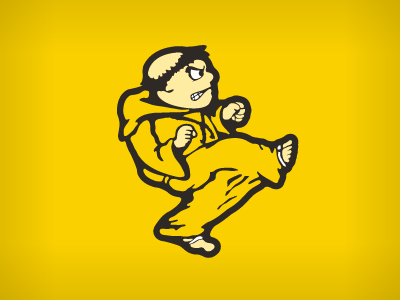 Thing for a Thing #3 - The Fighting Monk angry character fighting kick kicking logo monk robe saint sport sports