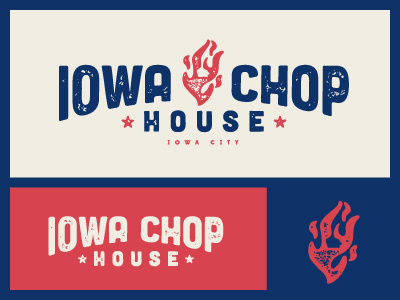 The Iowa Chop House Restaurant chop eat flame food house iowa logo pork reject restaurant steaks