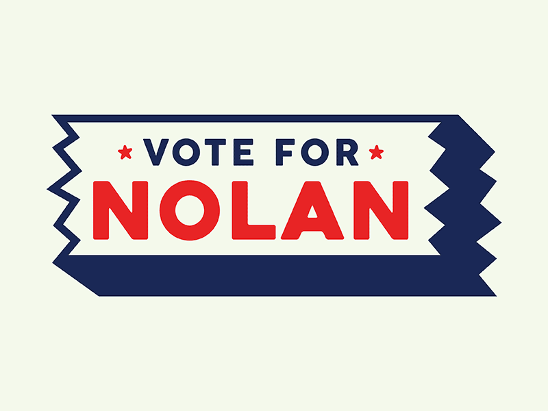 Vote For Nolan! 4th 4th of july birthday buttons fourth invitation president vintage vote