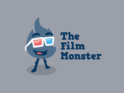 The Film Monster 3d blue eyebrows film gray monster movie smile
