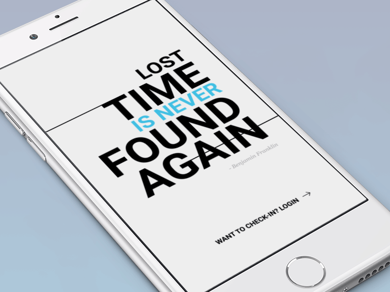 Splash Screen - Typography Animation animation gif ios iphone 6 login quote text time tracker typography