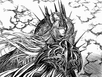 Fallakt anime art artist blackandwhite character fantasy illustration manga mangaka
