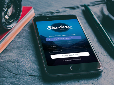 Explore App Screen - Sign Up