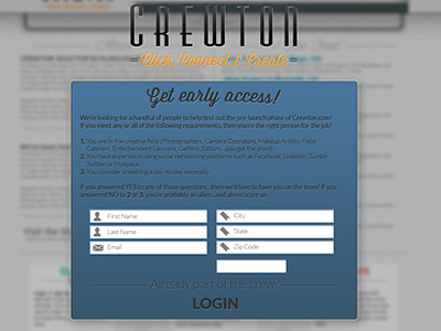 Crewton - Beta Signup