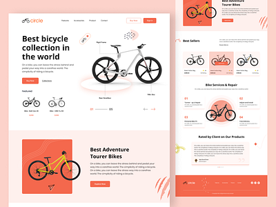 Bike Shop Landing page - Circle