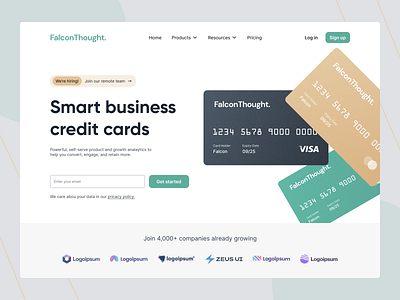 Bank card service website home page bank bank website branding card cash credit card design digital falconthought finance financial home page investation minimalist money money management ui ux webdesign website