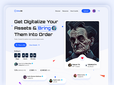 NFT Marketplace home page design 3d app branding crypto design falconthought graphic design home page illustration landing page logo marketplace nft nft site nftmarketplace ui ux web design website website design