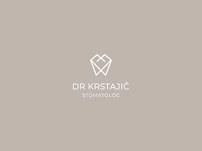 Dr Krstajic Stomatolog branding design logo logodesign minimalistic simple typo typography