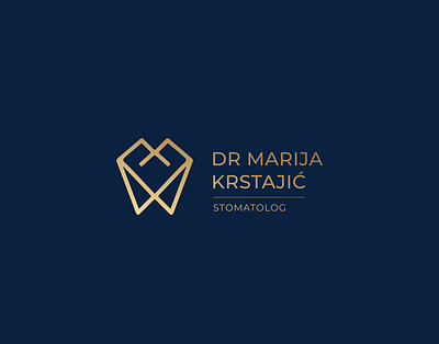 Dr Marija Krstajić branding design logo logodesign minimalistic