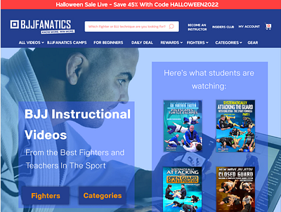 BJJFanatics Theoretical Redesign design graphic design ui ux