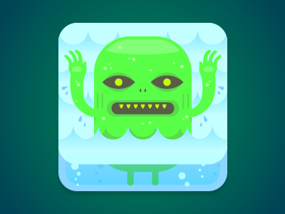 Sea Monster aplicación app illustration ilustración monster verde