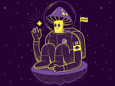 Mushroomnaut! astronaut astronauta character espacio hongo illustration illustrator mushroom space uruguay vector