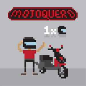 Motito game illustration motorbike pixel