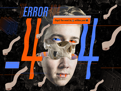 tError404! 404 404 error ad collage collage art collageart halloween illustration ilustración photoshop skull spooky