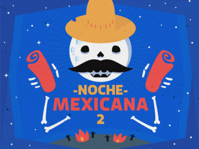 Mexican Night illustration ilustración mexican mexicano night taco vector