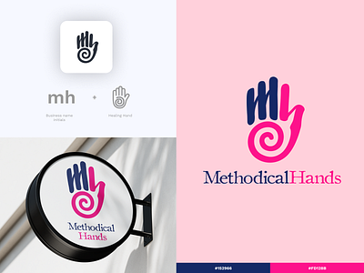 Methodical hands - Logo design for a Massage Business branding design graphic design illustration logo vector