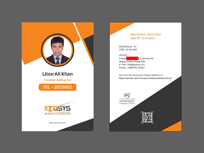 ID Card Design 001 id card office id