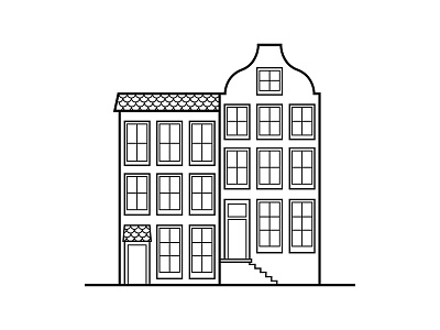 Amsterdam amsterdam illustration lines