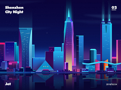 Shenzhen city night city color futur jet light night shenzhen windows zhujet