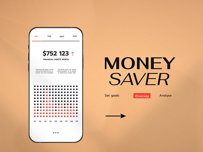 MONEY SAVER I APP POSTER branding graphic design logo ui