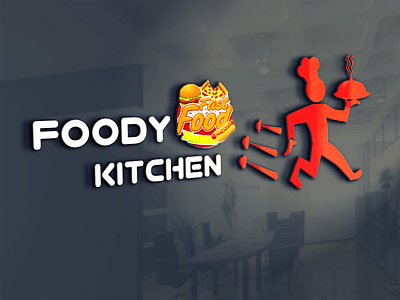 FOODY KITCHEN 3d branding graphic design logo