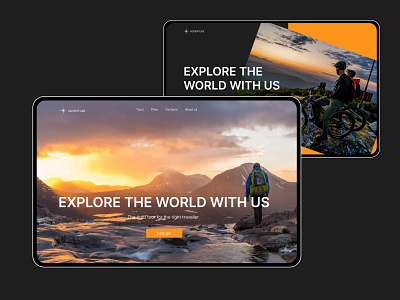 Design of first screen app design discover figma landing travel ui web webdesign