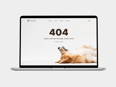 Error page app design figma landing pets store ui web webdesign