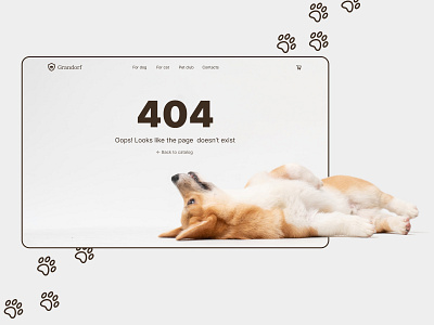 Error page app design figma landing pets store ui web webdesign