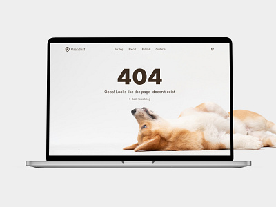 Error page 404 app branding cats design dogs figma landing pets ui veterinary clinic web webdesign