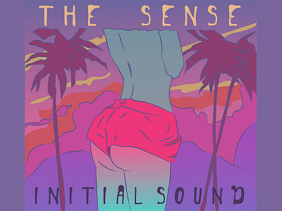 THE SENSE cover design graphics illustration illustrator music sound vynil