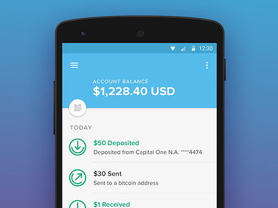 Android app coming along.. android app bitcoin circle google material mobile
