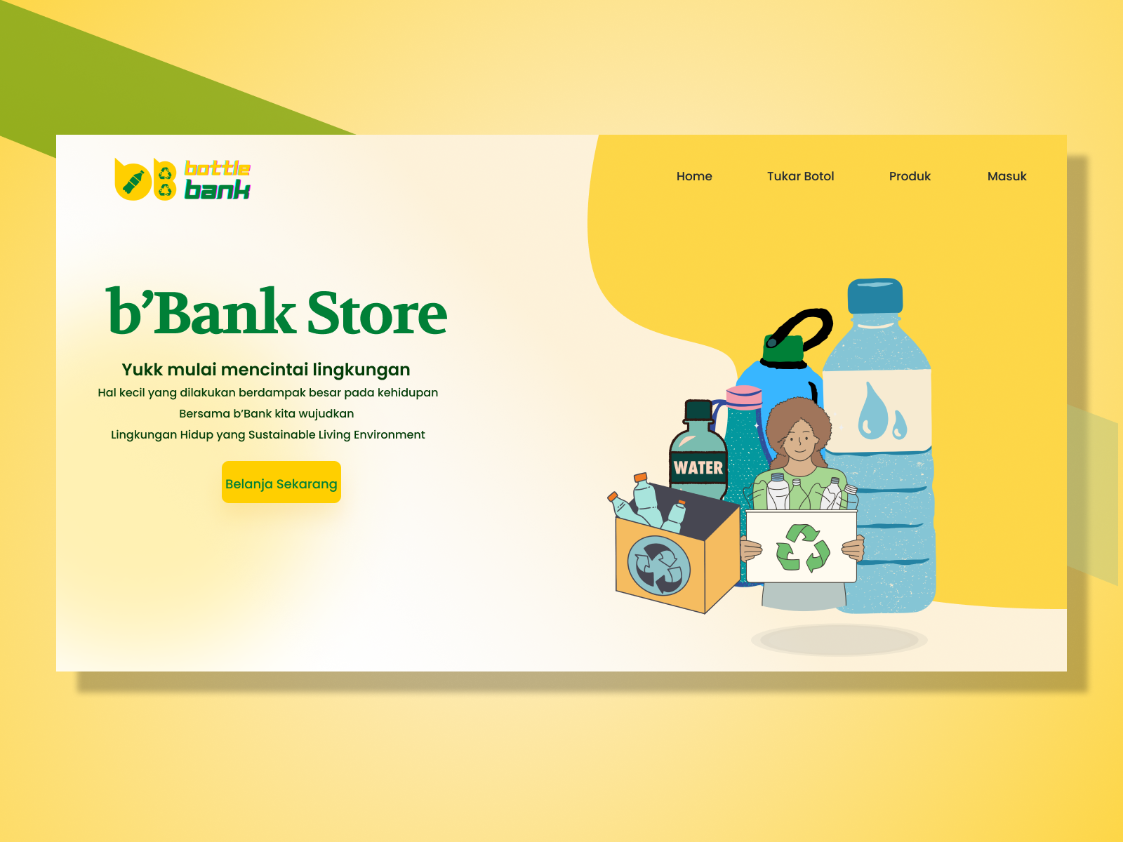 B'Bank Landing Page By Zainal Abidin On Dribbble