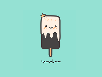 Ice Cream avatar character cream food ice cream icon illustration queen vector
