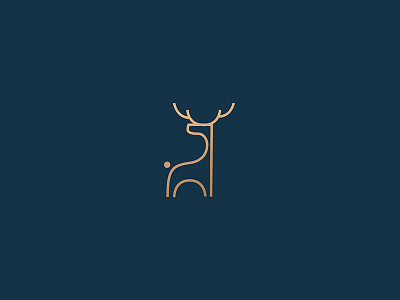 Deer Logo Mark deer logo mark line art