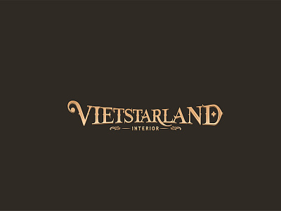 Vietstarland Interior caligraphy gold golden logo luxury marks typo vintage wordmark