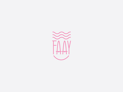 FAAY - Fashion Brand cute face fashion line art logo pink typo typography wordmark