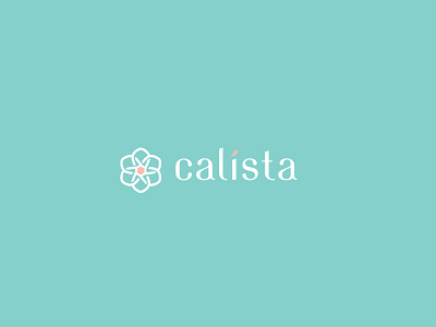 Calista blue creative elegant flower girly logo luxury