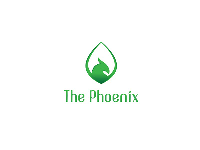 The Pheonix brand green leaf logo phoenix