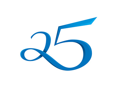 25 Infinity 25 aniversary blue clever design infinite infiniteloop infinity logo numbers shine smart wordmarks