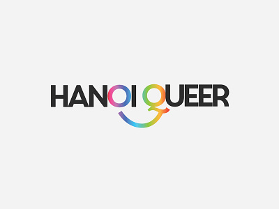 Hanoi Queer colorful gay logo mono