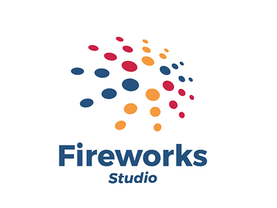 Fireworks Studio firework logo marks modern studio