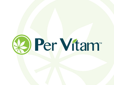 Per Vitam Logo branding fitness food green health healthy logo natural organic supplements type vegan