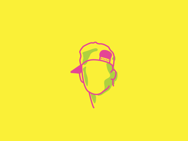 Fresh Prince Lines illustration philly midwest illustrator portrait green yellow pink lines minimal will smith