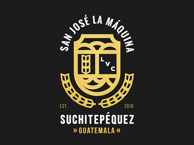 San José La Maquina, Suchitepéquez, Guatemala badge crest digital guatemala hispanic lines maiz midwest shirt design tshirt design